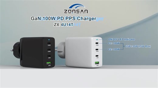 Universal 100W USB C Charger Foldable GaN Tech Charger Adapter Mobile Phone Notebook Charging 4 Port 3C1A 100w Fast Charger