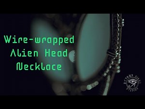 Wire-wrapped Alien Head Necklace