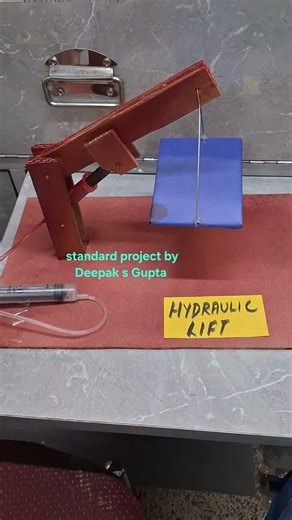 Hydraulic lift working model #hydraulic #shortsfeed #shortsvideo #shorts #shirtsvideo #ytshorts