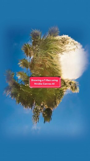 Drawing a T-Rex using Nvidia Canvas AI
