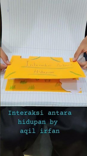 projek sains tahun 6 pop up card interaksi antara hidupan