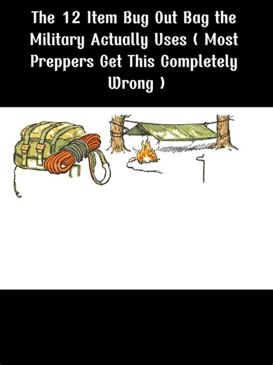The 12 Item Bug Out Bag The Military Actually Uses ( Most Preppers Get This Completely Wrong ) #survivaltips #prepper #survivalskills #selfdefense #survival