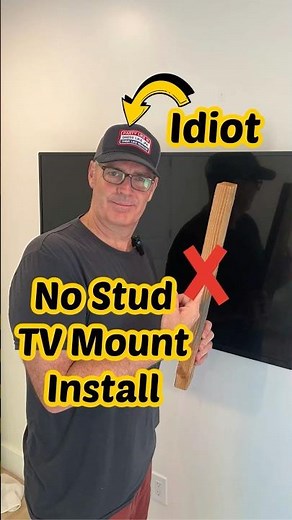 No Stud TV Mount Install #tv #diy #home