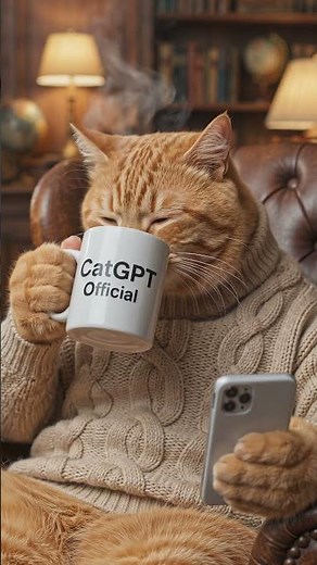 When Your AI Assistant Is A Cat ☕️📱 #CatGPT #cat #funnycats