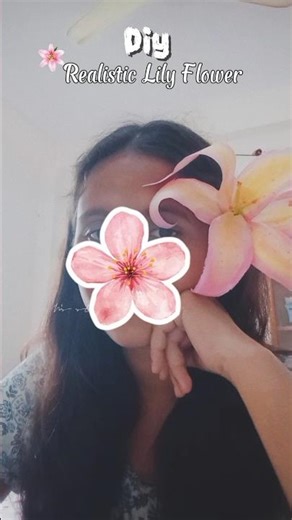 DIY paper lily flower 😍 #shorts #ytshorts #paperflower #art #flowers #diy