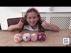 how to make pom pom animals with wool and cardboard