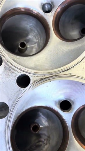 Top fueler head getting a service at my mates machine shop .