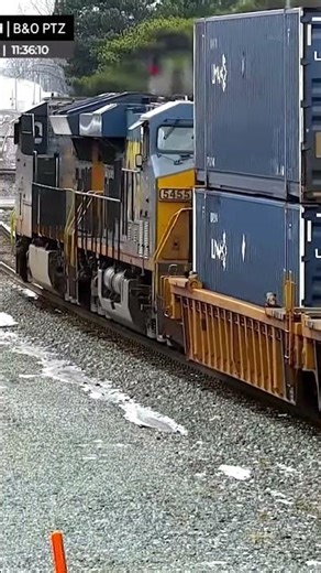Double Stack Train in Fostoria, Ohio