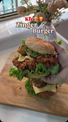 Zoya Sheikh on Instagram: "kFC Zinger burger at home here’s the detailed ingredients: - For Chicken Marination: 🍗 Chicken thigh pieces – 1 kg 🌶️ Red chilli powder – 1 tbsp 🧂 Salt – 1 tbsp ⚫ Black pepper – 1 tbsp 🌶️ Red chilli flakes – 1 tbsp 🌿 Oregano – 1 tbsp 🧄 Garlic powder – 1 tbsp 🌶️ Chilli sauce – 5 tbsp 🥛 Milk – 1½ cup 🍋 Lemon juice – ½ lemon - For Dry Coating Mix: 🌾 Maida – 1½ cup 🌽 Cornflour – ½ cup 🫧 Baking soda – a pinch 🌶️ Red chilli powder – 1 tbsp 🧂 Salt – 1 tbsp ⚫ Bla