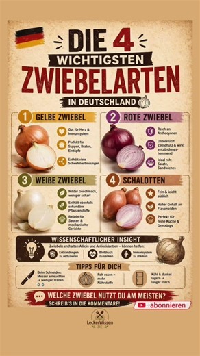 ⚠️ Diese 4 Zwiebeln nutzt fast jeder falsch! (Unterschiede einfach erklärt) 🧅