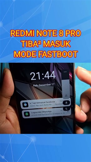 REDMI NOTE 8 PRO TIBA² MASUK MODE FASTBOOT #tutorial #smartphone #pemula #trendingshorts