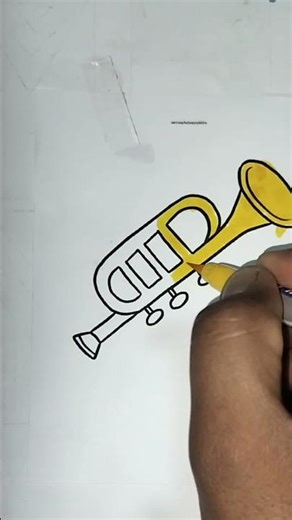 #TrumpetDrawing #MusicArt #EasyDrawing #ArtForBeginners #MukeshArt #kidsdrawing #artvideo