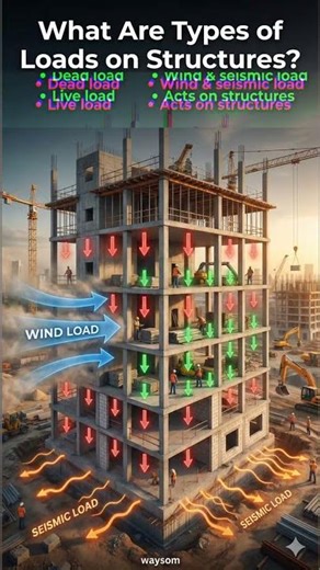 What Are Types of Loads on Structures?#education #civilengineering #Engineering #load #structure