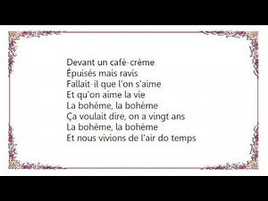 Charles Aznavour - La bohème song Lyrics