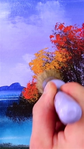 URARTSTUDIO on Instagram: "Bring the beauty of fall to life with "Autumn Tree Landscape | Oval Brush Acrylic Painting | Easy Step-by-Step Demo," a 1-minute short painting video from our longer tutorials available on our YouTube channel at https://www.youtube.com/pdranitsin. In this step-by-step guide, you'll discover how to craft a vibrant autumn scene using the unique versatility of an oval brush. Warm, golden hues blend seamlessly with textured brushstrokes to create a serene and captivating l