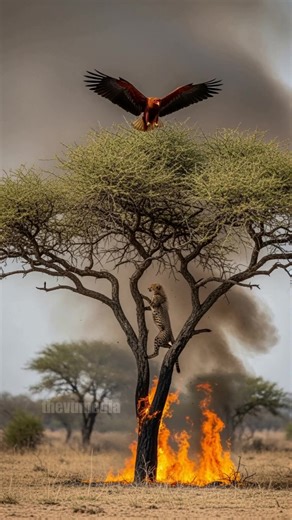 22M views · 163K reactions | Eagle rescues cheetah from wildfire! #rescue #animals #wildlife | Team Stories | Facebook