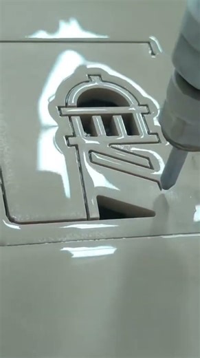 Engraving ceramic in specified shape using drill tool #shorts #ceramics #tools