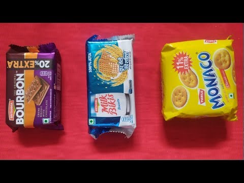 Bourbon | Britannia Milk Bikis | Parle Monaco | Biscuit Packet Opening Video |