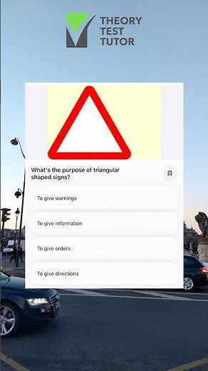 What’s the purpose of triangular shaped signs?
