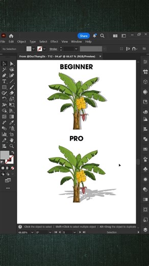 Master Tree Drop Shadow Effects in Adobe Illustrator 2026 #illustrator #adobe #banana
