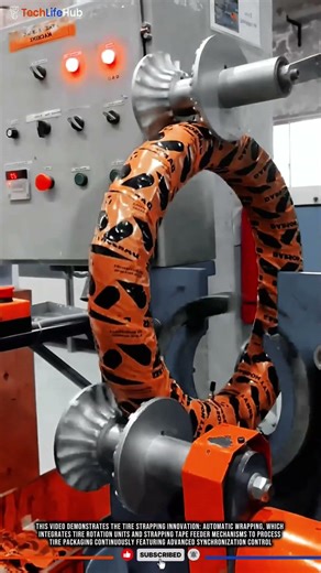 Tire Strapping Innovation: Automatic Wrapping #tech