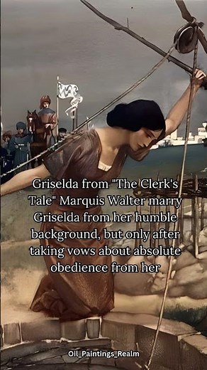 Griselda Fetching Water by W. Russell Flint for The Canterbury Tales, #art #history #oilpainting