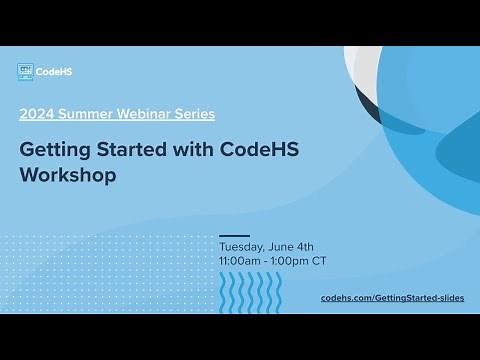 Getting Started Teaching with CodeHS
