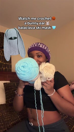 Crochet Bunny Balaclava: A Unique Creation 🐰🩵