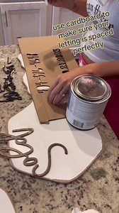 use cardboard to make sure your lettering is lined up! #glowforge #glowforgecreations #signmaker | Painted by Mandy