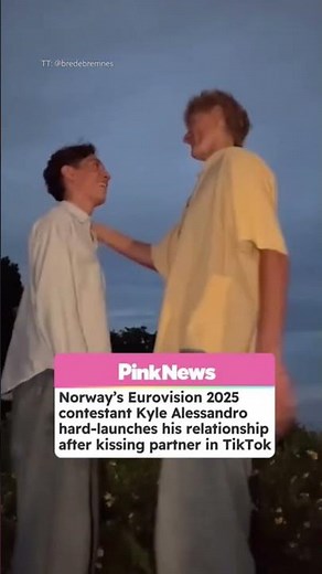 Kyle Alessandro appears to have officially confirmed his relationship by kissing Brede❤️ #eurovision