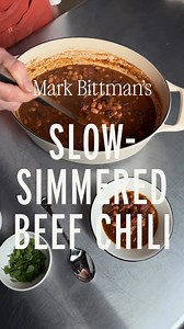 The Bite with Mark Bittman is back this month with a seasonally appropriate chili recipe. It features slow-cooked chuck and braised beans cooked long and low for a meal that's hearty, satisfying and worth the wait. Grab the recipe here: https://madeincookware.com/recipes/slow-simmered-beef-chili?utm_source=facebook&utm_medium=social&utm_campaign=dhfacebook&utm_content=app.dashhudson.com/made-in-cookware/library/media/470419757 | Made In Cookware