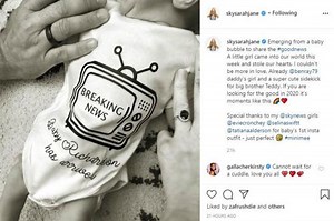 Sarah-Jane Mee 'couldn't be more in love' after giving birth