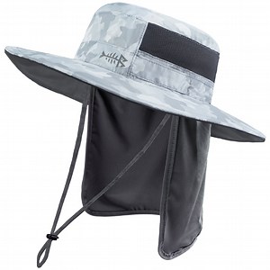 Bassdash UPF 50 Sun Fishing Hat Water Resistant with Detachable Neck Flap
