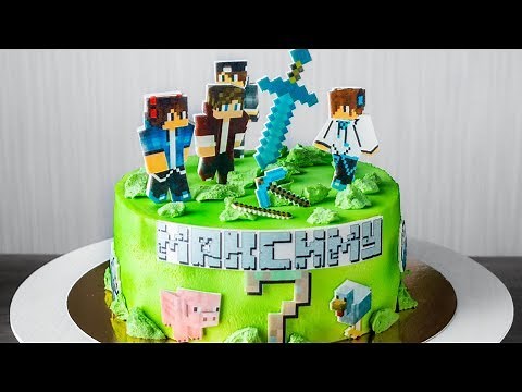 Minecraft Birthday Cake 👾 Decorate at home with just a couple of ingredients