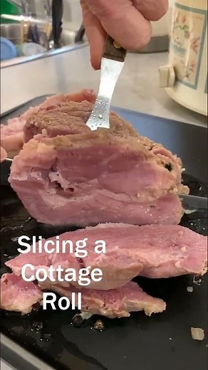 Slicing a Slow Cooker Cottage Roll