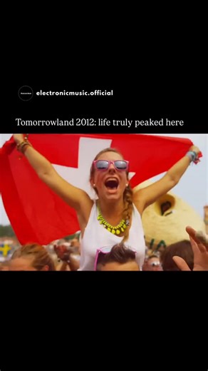 Electronic Dance Music on Instagram: "Tomorrowland 2012 was peak life 🫶 Also the most legendary aftermovie ever made. The year Dimitri Vegas & Like Mike dropped Mammoth for the first time ever, the crowd lived every moment without phones, no influencers, or distractions. Pure EDM history. Pure emotion. A moment in festival culture we can only look back on with chills. Featuring legends like Tiësto, Armin van Buuren, David Guetta, Hardwell, and many more."