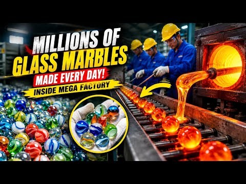 Inside the Amazing Glass Marble Factory | Millions Made Daily! 🤯