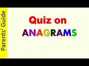 Quiz on ANAGRAM | Improve ENGLISH VOCABULARY | English GRAMMAR | ANAGRAM RIDDLES |