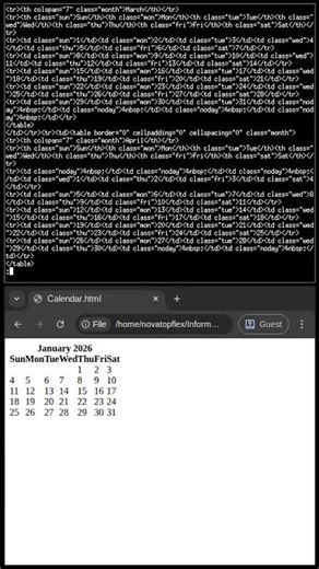 novaWebCal: Generating HTML Calendars with #Tkinter #Python
