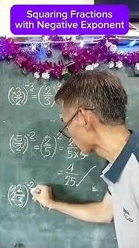 Squaring fractions #mathematics