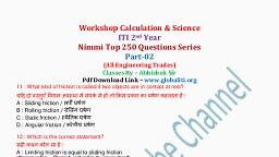 Workshop Calculation - Trade Theory - Notes - Teachmint