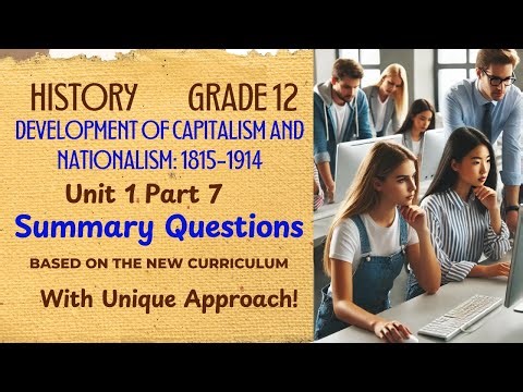 Grade 12 History Summary Questions Based on the New Curriculum