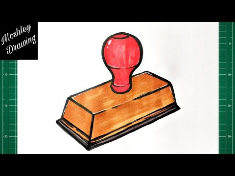 How to Draw a Rubber Stamp Step by Step