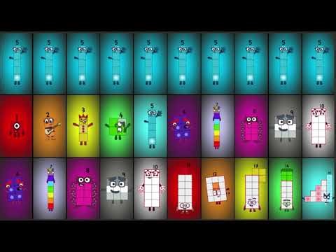 Jolly Numberblocks Band (10's + 5's = 15's): Musical Mashup!