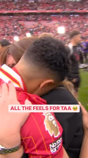 Trent Alexander-Arnold shares a touching moment with his family after his final match for his boyhood club. | NBC Sports Soccer