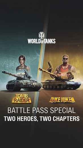 THE LEGENDS ARE HERE! 🤩 Lara Croft and Duke Nukem join us in-game, and each of them gets their own Battle Pass chapter! Join the iconic adventurer and the badass muscle man, and set off on a bombastic journey 🔥 ➡️ https://youtu.be/I2wmRci2g_A | World of Tanks