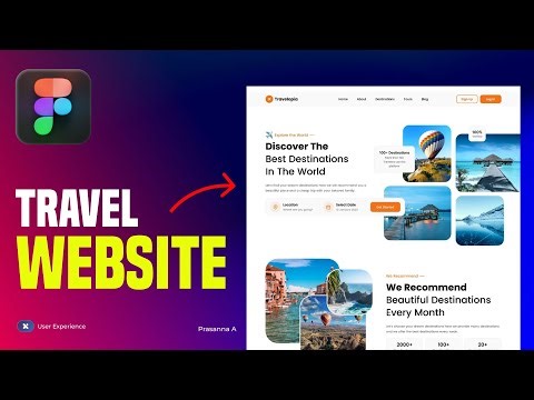 Travel Website Design Tutorial | Web Design in Figma (Tutorial 2025)