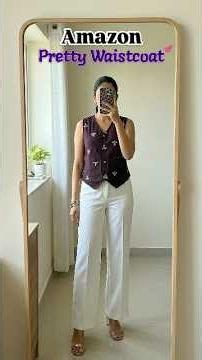 Waistcoat tops haul from ‪@amazon‬💜#shorts #top #haul #waistcoat #ootd #amazon #fashion #style #yt