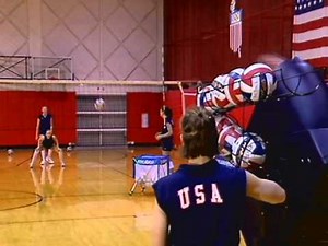 The Dr. Dish Shooting Machine and AirCAT Volleyball Training Machine In Action
