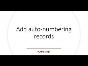 How to add auto numbering records in a table in ServiceNow